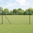 Hexagonal hegnsgrundfiks 25 x 1 m PVC-belagt stål Grå Mesh
