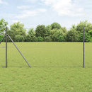 Hexagonal hegnsgrundfiks 25 x 1,2 m PVC-belagt stål Grå Mesh