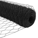 Hexagonal hegnsgrundfiks 25 x 1,4 m PVC-belagt stål Grå Mesh