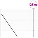Hexagonal hegnsgrundfiks 25 x 1,5 m PVC-belagt stål Grå Mesh