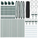 Hexagonal hegnsgrundfiks 50 x 0,5 m PVC-belagt stål Grå Mesh