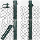 Hexagonal hegnsgrundfiks 100 x 0,8 m PVC-belagt stål Grå Mesh