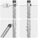 Hexagonal hegnsgrundfiks 10 x 1,5 m Galvaniseret stål Sølv Mesh