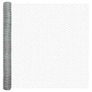 Hexagonal hegnsgrundfiks 10 x 1,5 m Galvaniseret stål Sølv Mesh