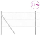 Hexagonal hegnsgrundfiks 25 x 0,6 m Galvaniseret stål Sølv Mesh