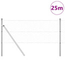 Hexagonal hegnsgrundfiks 25 x 0,6 m Galvaniseret stål Sølv Mesh