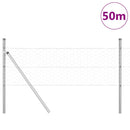 Hexagonal hegnsgrundfiks 50 x 0,8 m Galvaniseret stål Sølv Mesh
