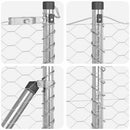 Hexagonal hegnsgrundfiks 50 x 1,2 m Galvaniseret stål Sølv Mesh