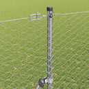 Hexagonal hegnsgrundfiks 100 x 1,5 m Galvaniseret stål Sølv