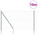 Sekskantet hegn med stolpe 10 x 1,5 m PVC-belagt stål Grøn Mesh