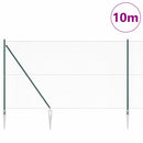 Sekskantet hegn med stolpe 10 x 1,6 m PVC-belagt stål Grøn Mesh