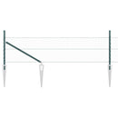 Sekskantet hegn med stolpe 25 x 0,4 m PVC-belagt stål Grøn Mesh