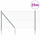 Sekskantet hegn med stolpe 25 x 1,2 m PVC-belagt stål Grøn Mesh