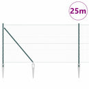 Sekskantet hegn med stolpe 25 x 1,2 m PVC-belagt stål Grøn Mesh
