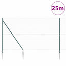 Sekskantet hegn med stolpe 25 x 1,5 m PVC-belagt stål Grøn Mesh