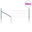 Sekskantet hegn med stolpe 50 x 0,5 m PVC-belagt stål Grøn Mesh