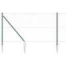 Sekskantet hegn med stolpe 50 x 1 m PVC-belagt stål Grøn Mesh