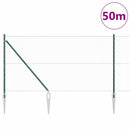 Sekskantet hegn med stolpe 50 x 1,2 m PVC-belagt stål Grøn Mesh