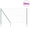 Sekskantet hegn med stolpe 50 x 1,5 m PVC-belagt stål Grøn Mesh