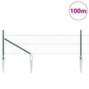 Sekskantet hegn med stolpe 100 x 0,4 m PVC-belagt stål Grøn