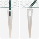 Sekskantet hegn med stolpe 100 x 0,5 m PVC-belagt stål Grøn