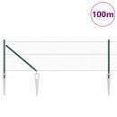 Sekskantet hegn med stolpe 100 x 0,6 m PVC-belagt stål Grøn