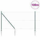 Sekskantet hegn med stolpe 100 x 1 m PVC-belagt stål Grøn Mesh