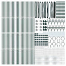 Sekskantet hegn med stolpe 100 x 1,2 m PVC-belagt stål Grøn