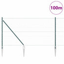 Sekskantet hegn med stolpe 100 x 1,2 m PVC-belagt stål Grøn