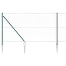 Sekskantet hegn med stolpe 100 x 1,4 m PVC-belagt stål Grøn