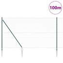 Sekskantet hegn med stolpe 100 x 1,6 m PVC-belagt stål Grøn