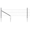 Sekskantet hegn med stolpe 10 x 0,4 m PVC-belagt stål Grå Mesh