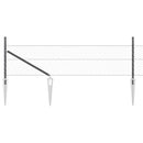 Sekskantet hegn med stolpe 10 x 0,5 m PVC-belagt stål Grå Mesh
