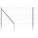 Sekskantet hegn med stolpe 10 x 1 m PVC-belagt stål Grå Mesh