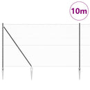 Sekskantet hegn med stolpe 10 x 1,5 m PVC-belagt stål Grå Mesh