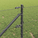 Sekskantet hegn med stolpe 25 x 0,6 m PVC-belagt stål Grå Mesh