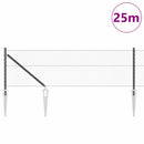 Sekskantet hegn med stolpe 25 x 0,6 m PVC-belagt stål Grå Mesh