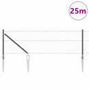 Sekskantet hegn med stolpe 25 x 0,6 m PVC-belagt stål Grå Mesh