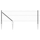Sekskantet hegn med stolpe 25 x 0,6 m PVC-belagt stål Grå Mesh