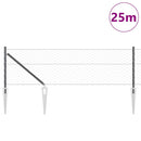 Sekskantet hegn med stolpe 25 x 0,6 m PVC-belagt stål Grå Mesh