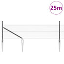 Sekskantet hegn med stolpe 25 x 0,8 m PVC-belagt stål Grå Mesh