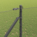 Sekskantet hegn med stolpe 25 x 1,2 m PVC-belagt stål Grå Mesh
