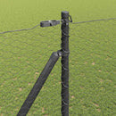 Sekskantet hegn med stolpe 25 x 1,5 m PVC-belagt stål Grå Mesh