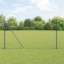Sekskantet hegn med stolpe 25 x 1,5 m PVC-belagt stål Grå Mesh