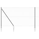 Sekskantet hegn med stolpe 25 x 1,5 m PVC-belagt stål Grå Mesh
