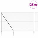 Sekskantet hegn med stolpe 25 x 1,6 m PVC-belagt stål Grå Mesh