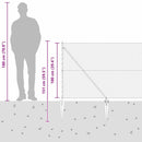 Sekskantet hegn med stolpe 50 x 1 m PVC-belagt stål Grå Mesh