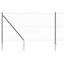 Sekskantet hegn med stolpe 50 x 1 m PVC-belagt stål Grå Mesh