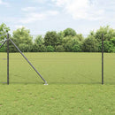 Sekskantet hegn med stolpe 50 x 1,4 m PVC-belagt stål Grå Mesh