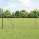 Sekskantet hegn med stolpe 50 x 1,4 m PVC-belagt stål Grå Mesh